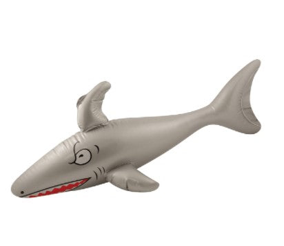 Grey shark with printed cartoon face – 90cm