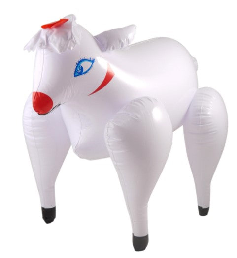 White sheep with black hoof details – 54cm