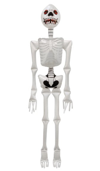 White skeleton with black printed bone details – 183cm