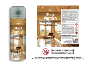 (R18+) All Purpose Spray Paint Gloss (100ml) - Clear Varnish