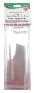 Self Seal Cellophane Bags (5x13cm) 60PK - Clear