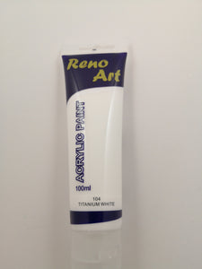 #104 Reno Art Acrylic Paint (100ml) - Titanium White