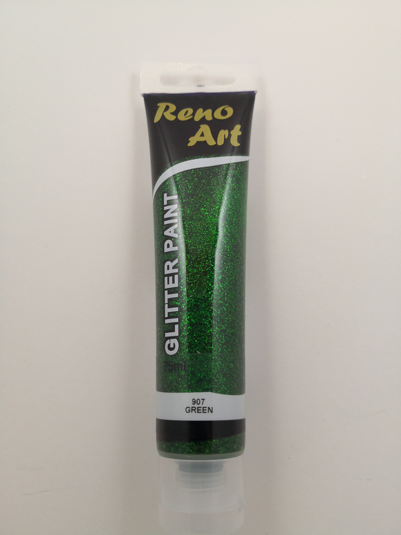 #907 Reno Art 亚克力闪光颜料（75 毫升）- 绿色