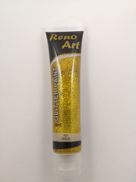 #901 Reno Art Acrylic Glitter Paint (75ml) - Gold