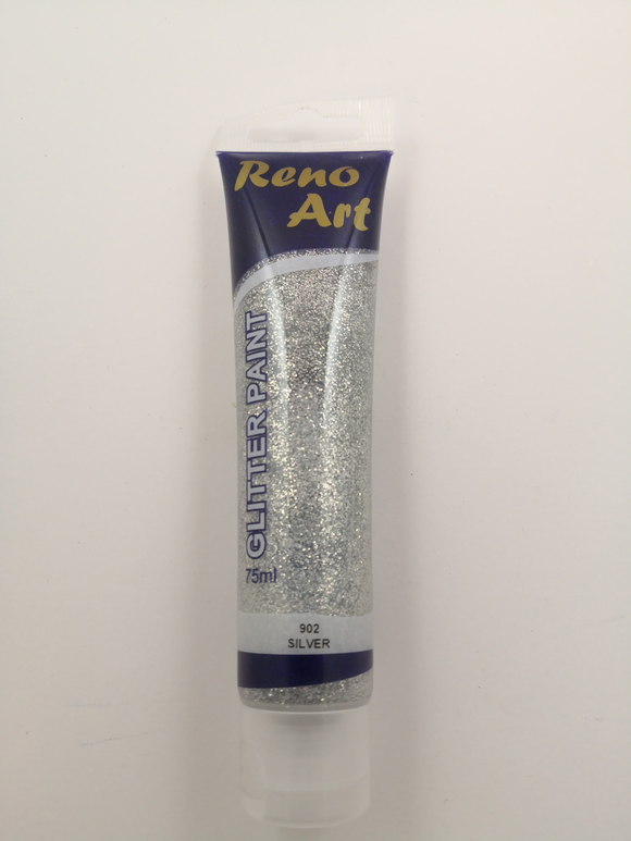 #902 Reno Art Acrylic Glitter Paint (75ml) - Silver