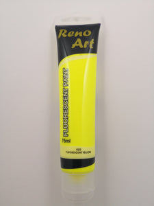 #820 Reno Art Acrylic Paint (75ml) - Fluorescent Yellow