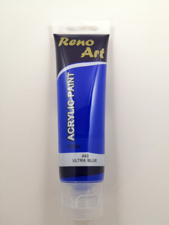 #443 Reno Art Acrylic Paint (100ml) - Ultra Blue