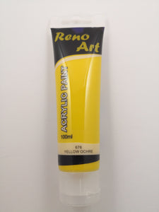 #676 Reno Art Acrylic Paint (100ml) - Yellow Ochre