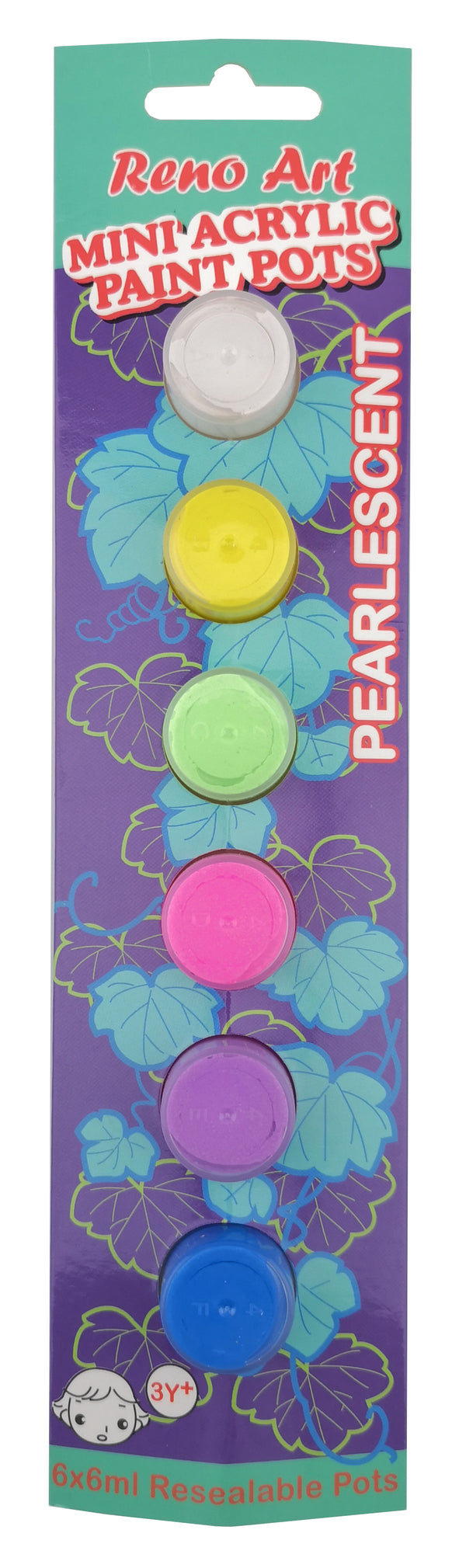 Mini Acrylic Paint Pots (6ml) 6PK - Pearlescent