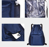 Large Drawstring Backpack (48x19x37cm) - Black