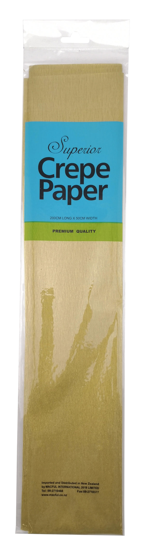 Crepe Paper (50cm x 2M) - Gold