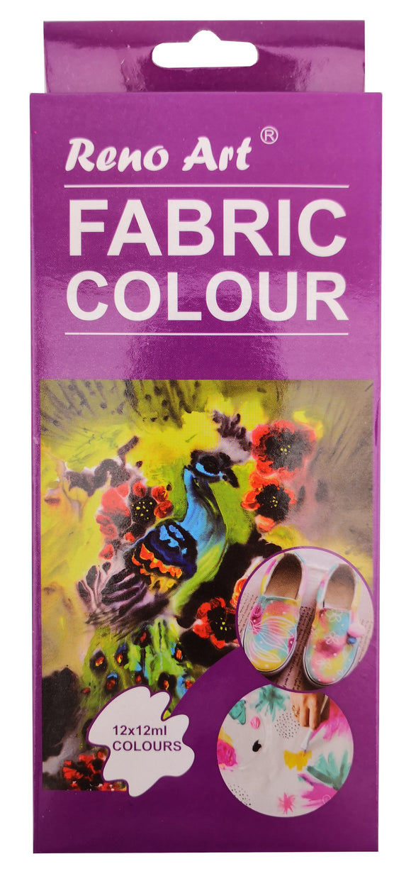 Fabric Colour Paint Set (12ml Tubes) 12PK