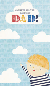 Jordan Fathers Day Greeting Card - All The Answers