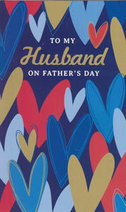 Jordan Fathers Day Greeting Card - Modern Hearts