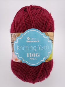 #10 Knitting Yarn (110g) - Maroon