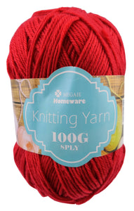 #01 Knitting Yarn (100g) - Red