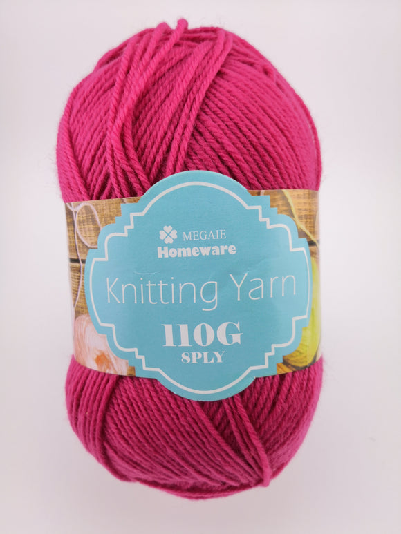 #20 Knitting Yarn (110g) - Plum Red