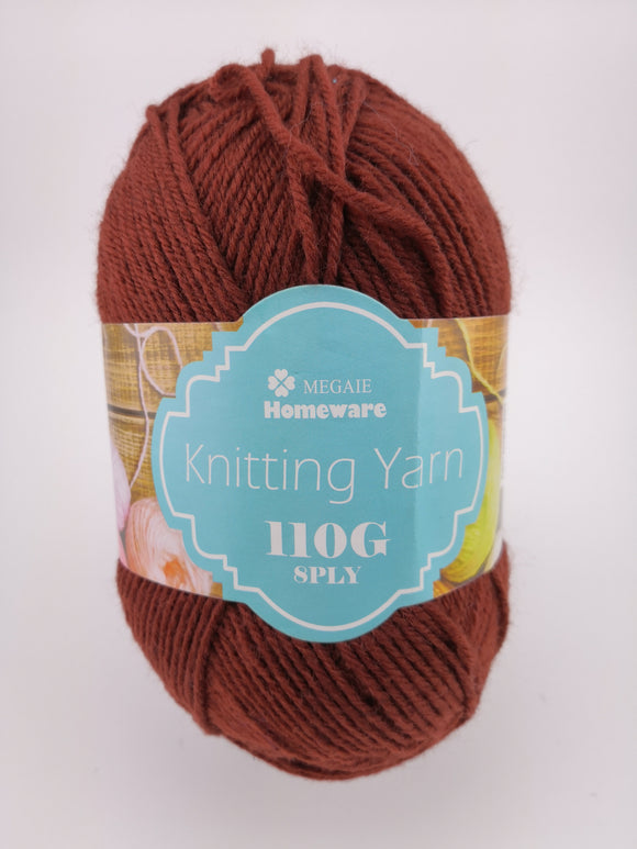#33 针织纱线 (110g) - 棕色