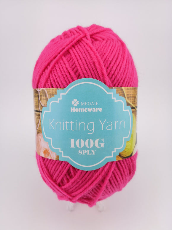 #04 Knitting Yarn (100g) - Hot Pink
