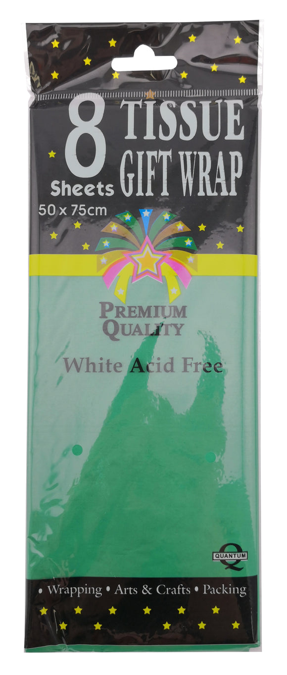 Tissue Paper (50x75cm) 8PK - Green