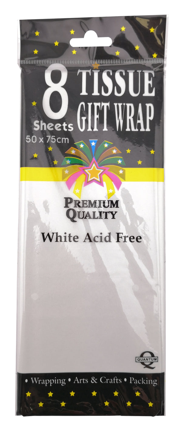 Tissue Paper (50x75cm) 8PK - White