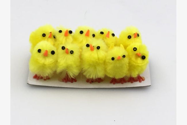 Chenille Chickens (3cm) 10PK