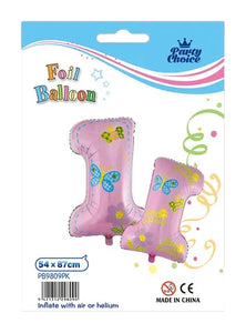 Foil Balloon (54x87cm) - 1st Birthday Girl