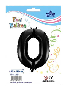 Foil Balloon (83x113cm) Black Number - 0