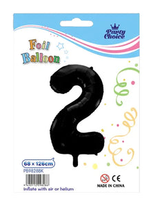 Foil Balloon (68x126cm) Black Number - 2