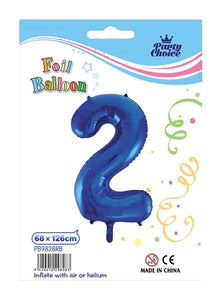 Foil Balloon (68x126cm) Royal Blue Number - 2