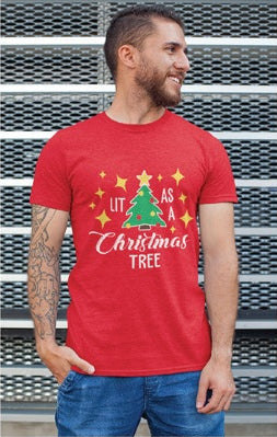 Men's Christmas T-Shirt (Lit Ass)
