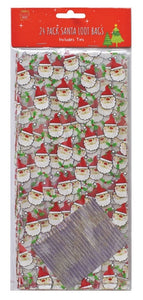 Xmas Party Loot Bags With Ties 24PK
