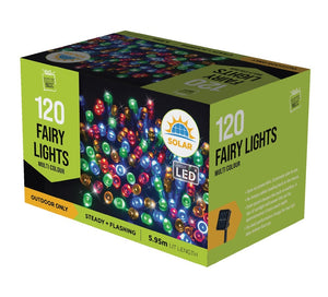 Solar LED Fairy Lights 120PC - Multi Colour