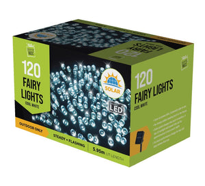 Solar LED Fairy Lights 120PC - Cool White