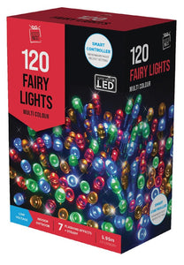 W/P LED Fairy Flashing Lights 120PC - Multi Colour