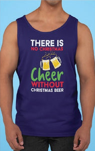 Mens Christmas Summer Singlet (There Is No Christmas)