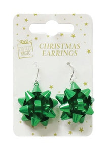 Christmas Metal Earrings - Bow or Star