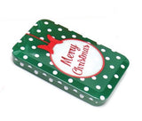 圣诞长方形锡礼品卡夹