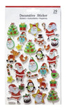 Cute Embossed Christmas Character Stickers