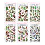 Cute Embossed Christmas Character Stickers