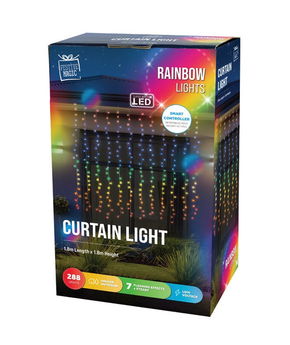W/P 288 LED Rainbow Curtain (1.8x1.8m) Flashing