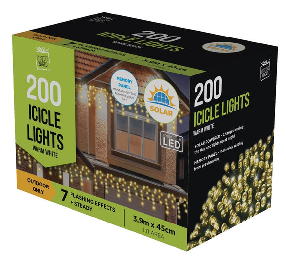 太阳能LED冰柱灯200PC-暖白