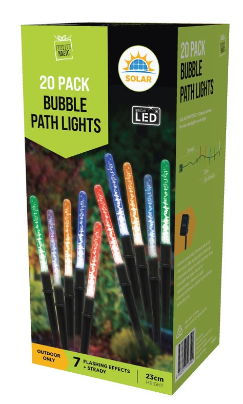 太阳能 LED 气泡管 20PCS - 多色