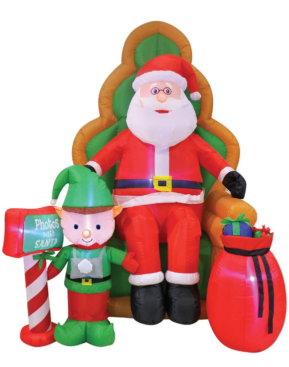 Airpower Santa On Chair With Elf (1.8M)
