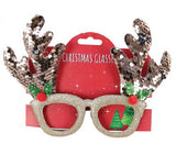 Novelty Christmas Glasses With Sequins