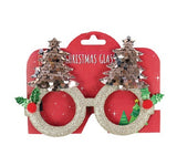Novelty Christmas Glasses With Sequins
