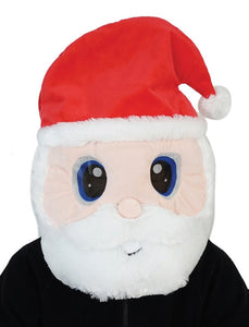 毛绒巨型圣诞老人头罩