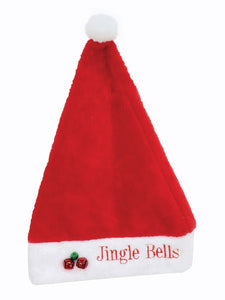Adults Plush Santa Hat With Jingle Bells