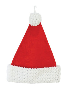 Adult Santa Hat With Silver Sequin Trim