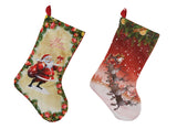 印花传统圣诞袜（50 厘米）